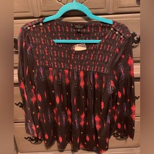 New With Tags Lucky Brand Size S flowy blouse, multicolor